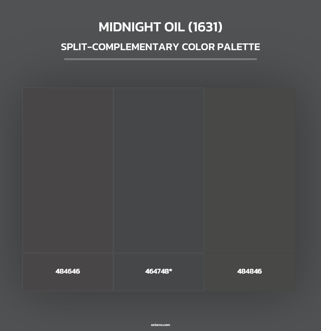 Midnight Oil (1631) - Split-Complementary Color Palette