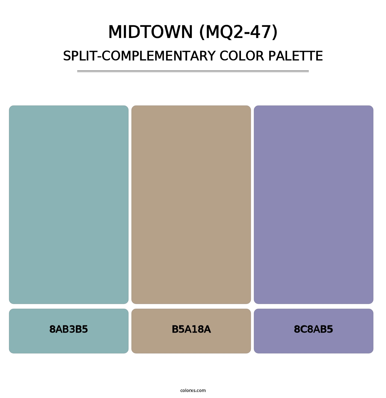 Midtown (MQ2-47) - Split-Complementary Color Palette