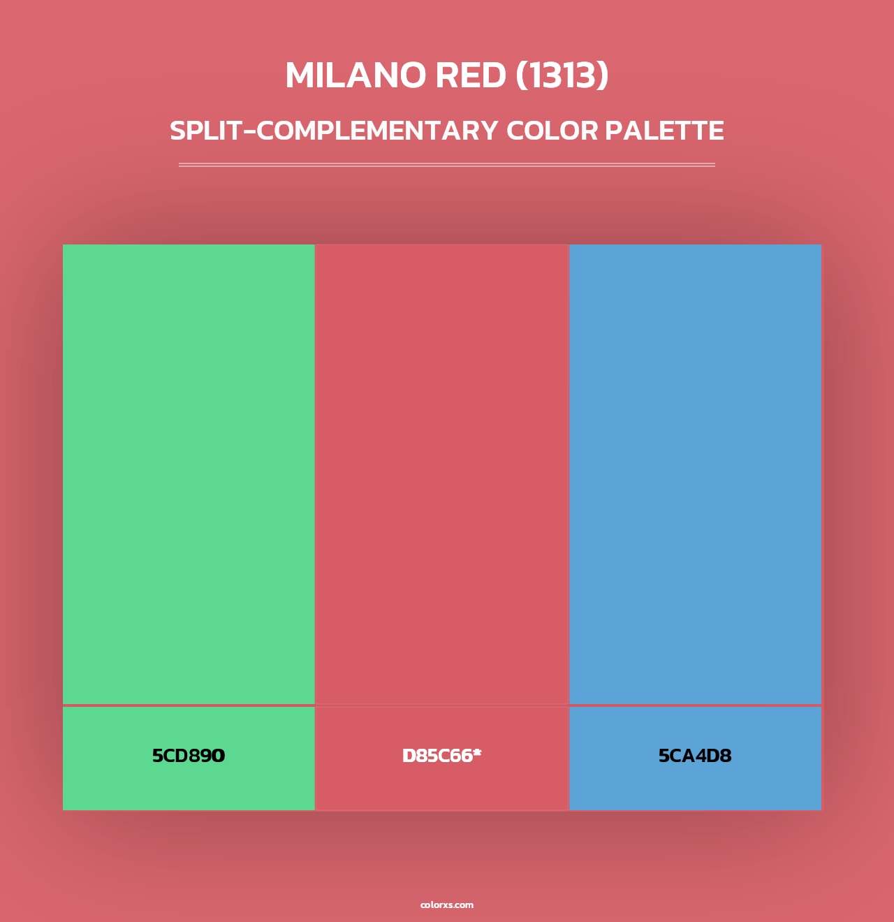 Milano Red (1313) - Split-Complementary Color Palette