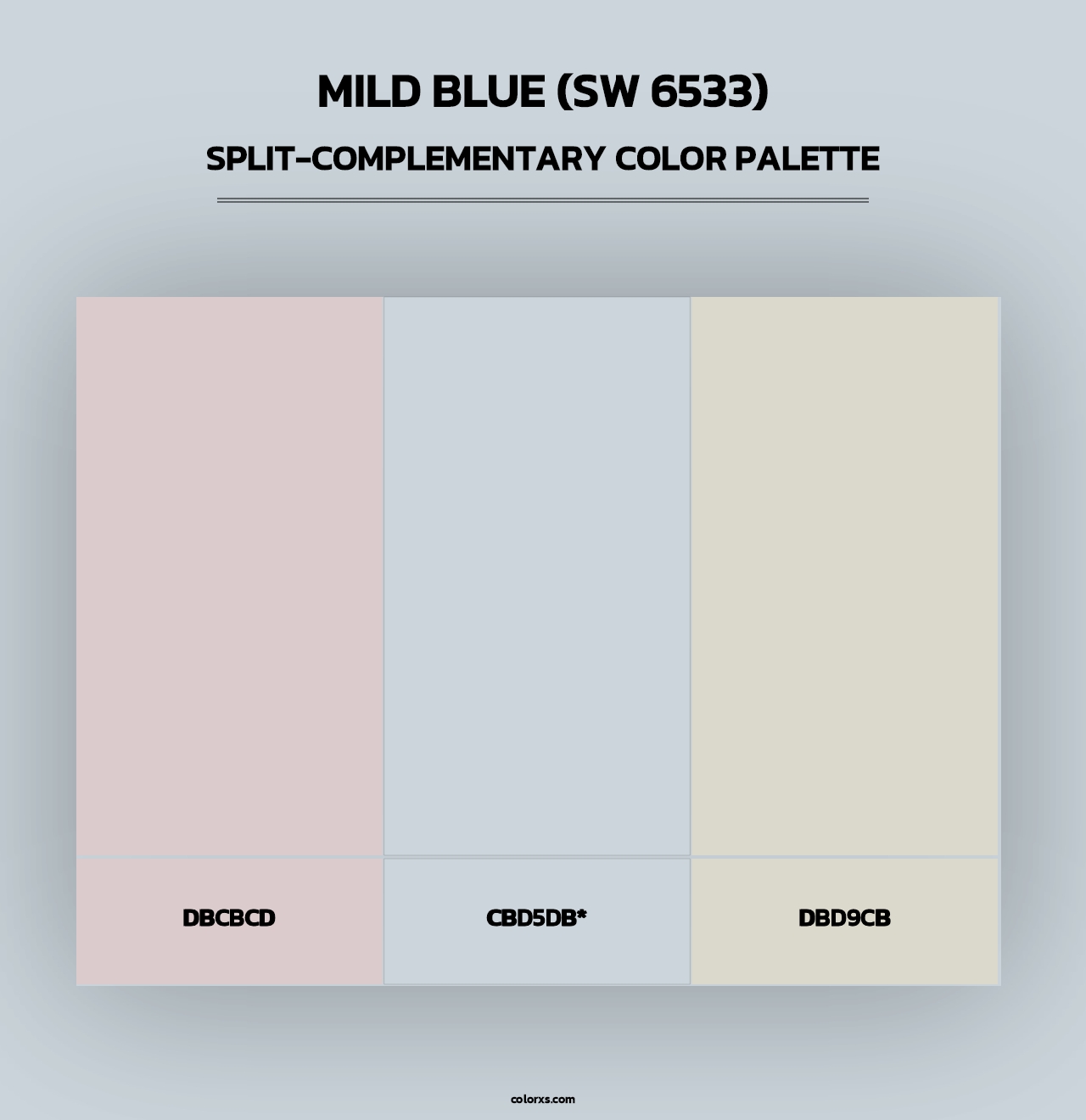 Mild Blue (SW 6533) - Split-Complementary Color Palette