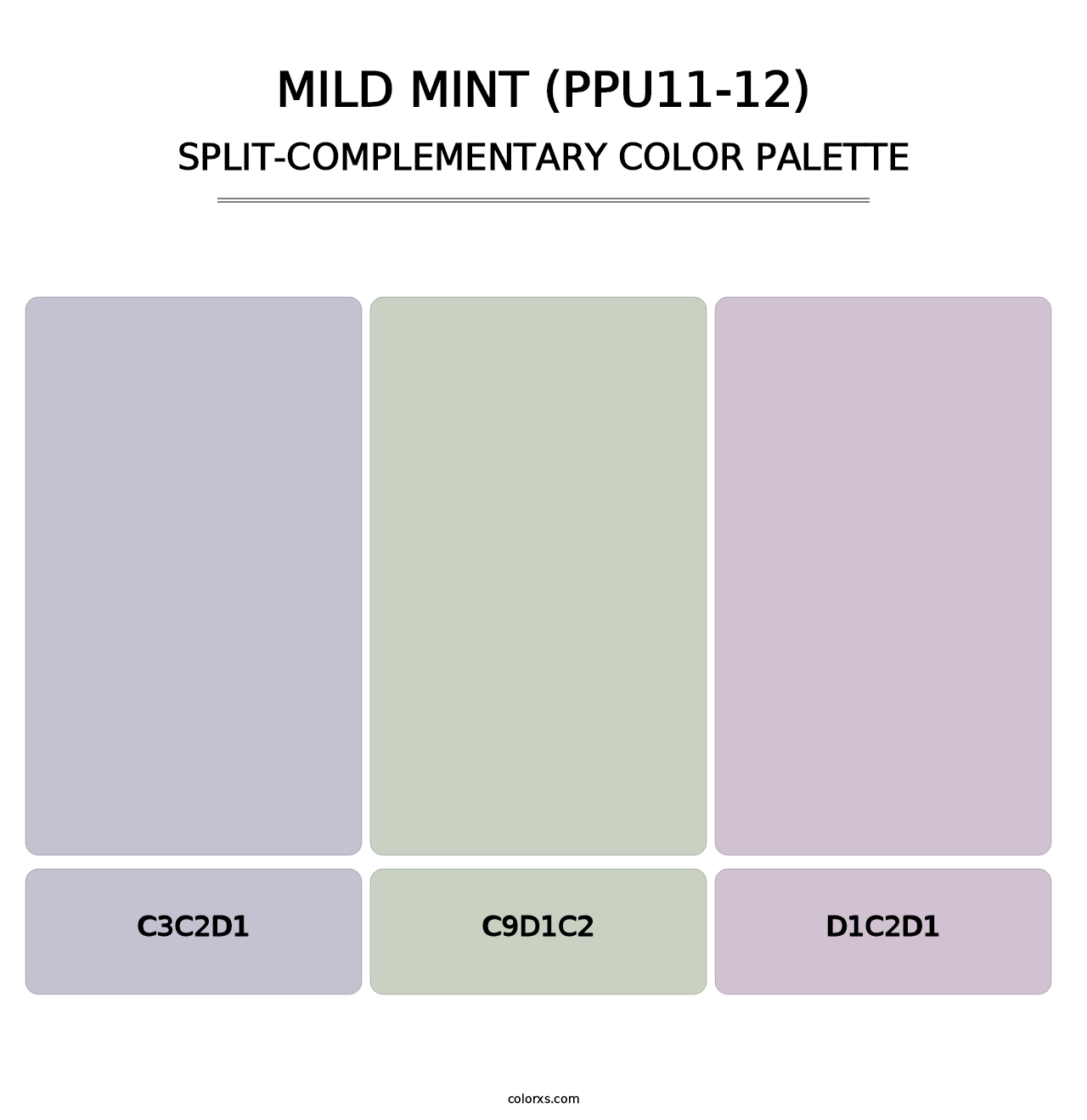 Mild Mint (PPU11-12) - Split-Complementary Color Palette
