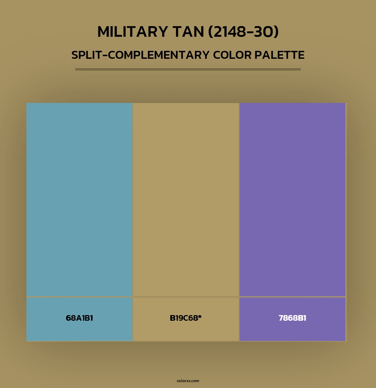 Military Tan (2148-30) - Split-Complementary Color Palette