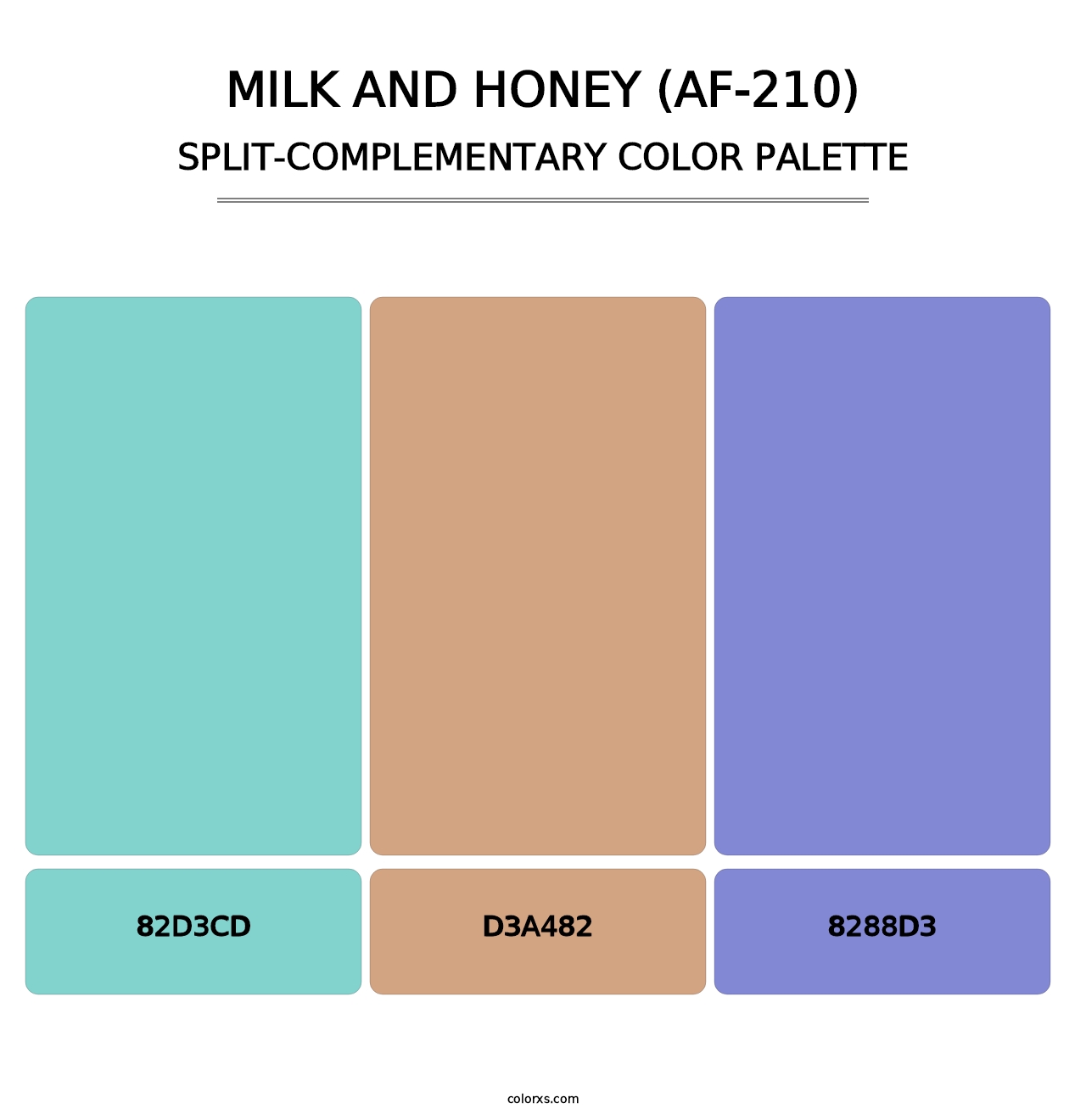 Milk and Honey (AF-210) - Split-Complementary Color Palette