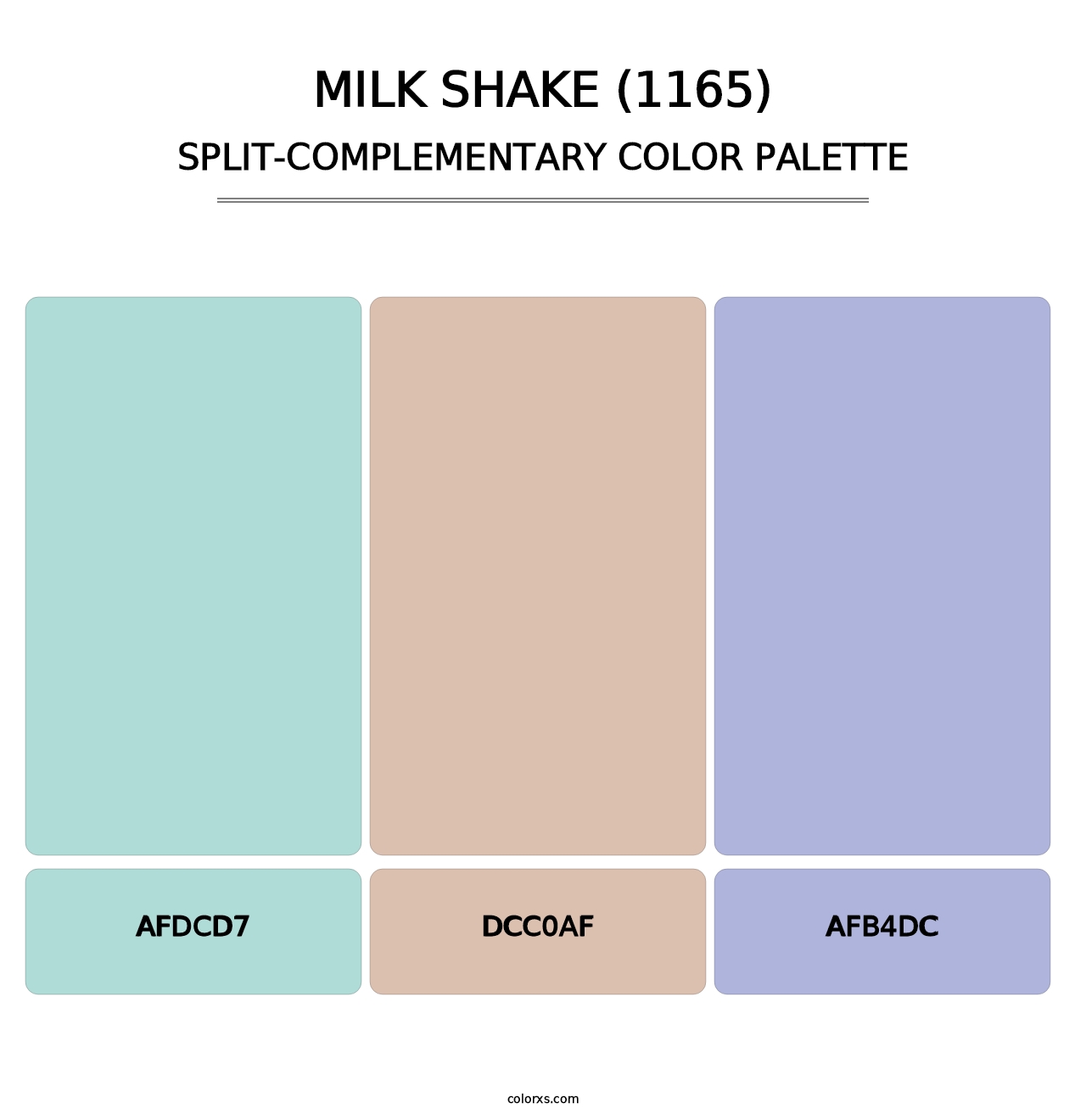 Milk Shake (1165) - Split-Complementary Color Palette