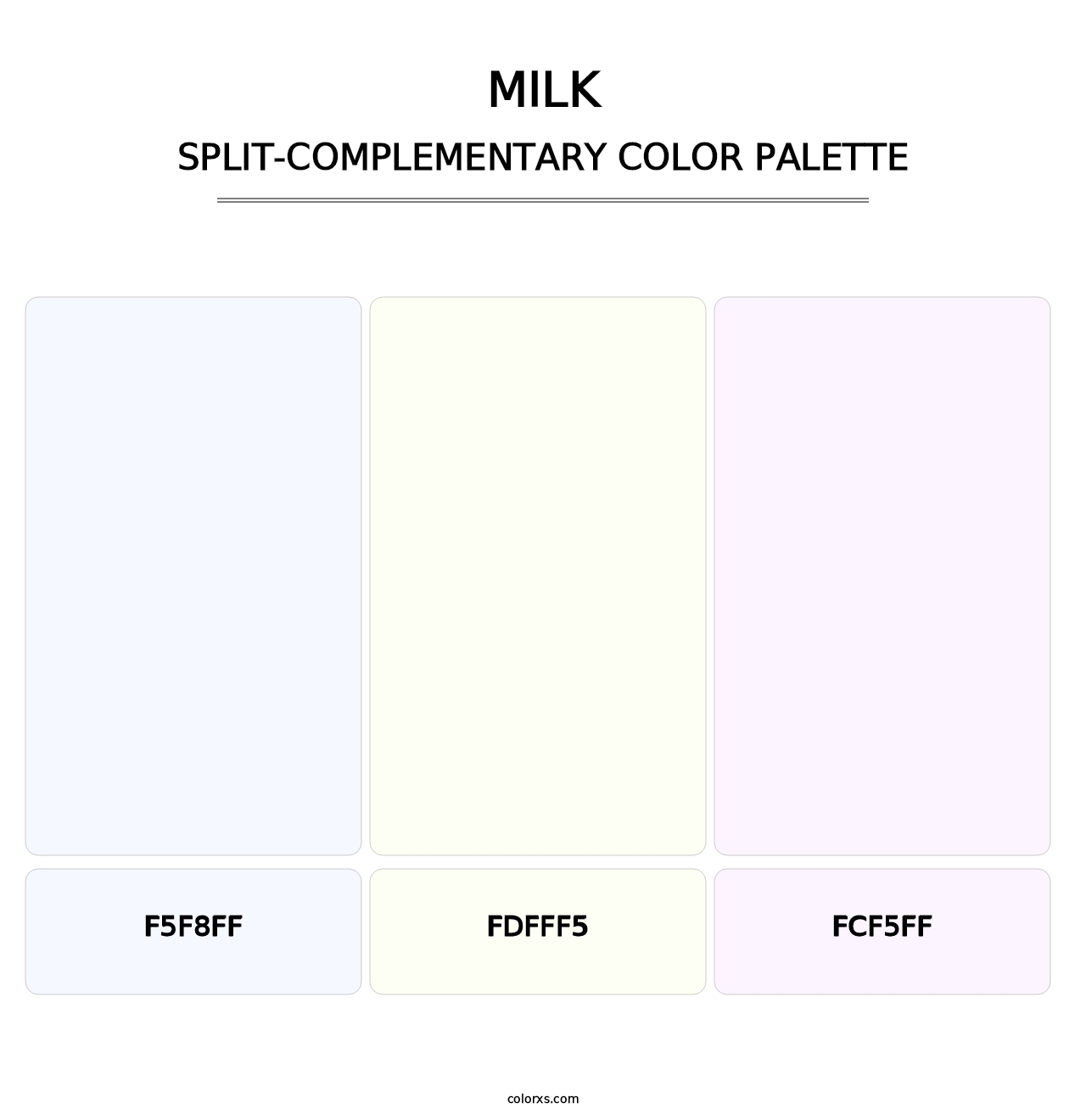 Milk - Split-Complementary Color Palette