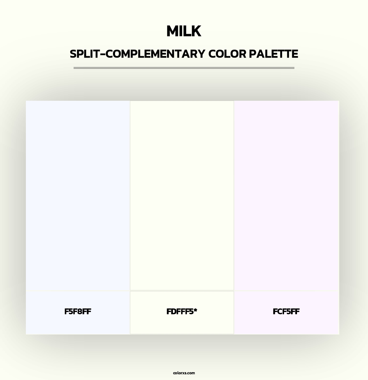 Milk - Split-Complementary Color Palette