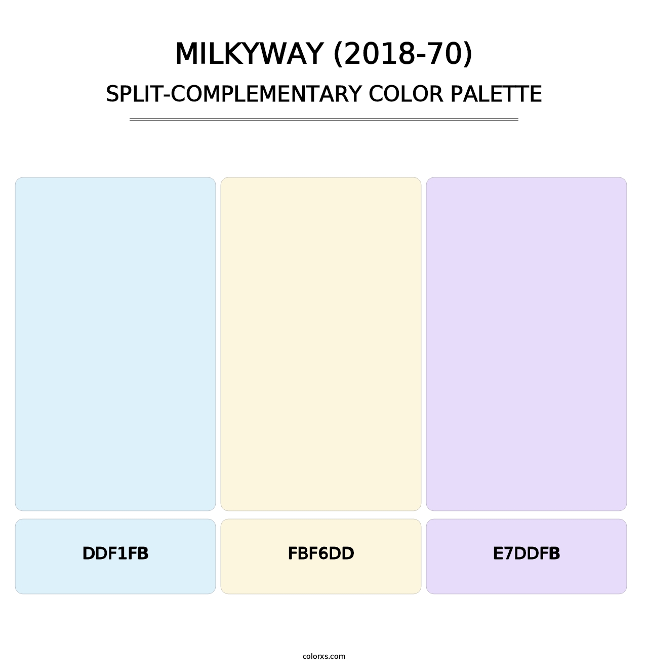 Milkyway (2018-70) - Split-Complementary Color Palette