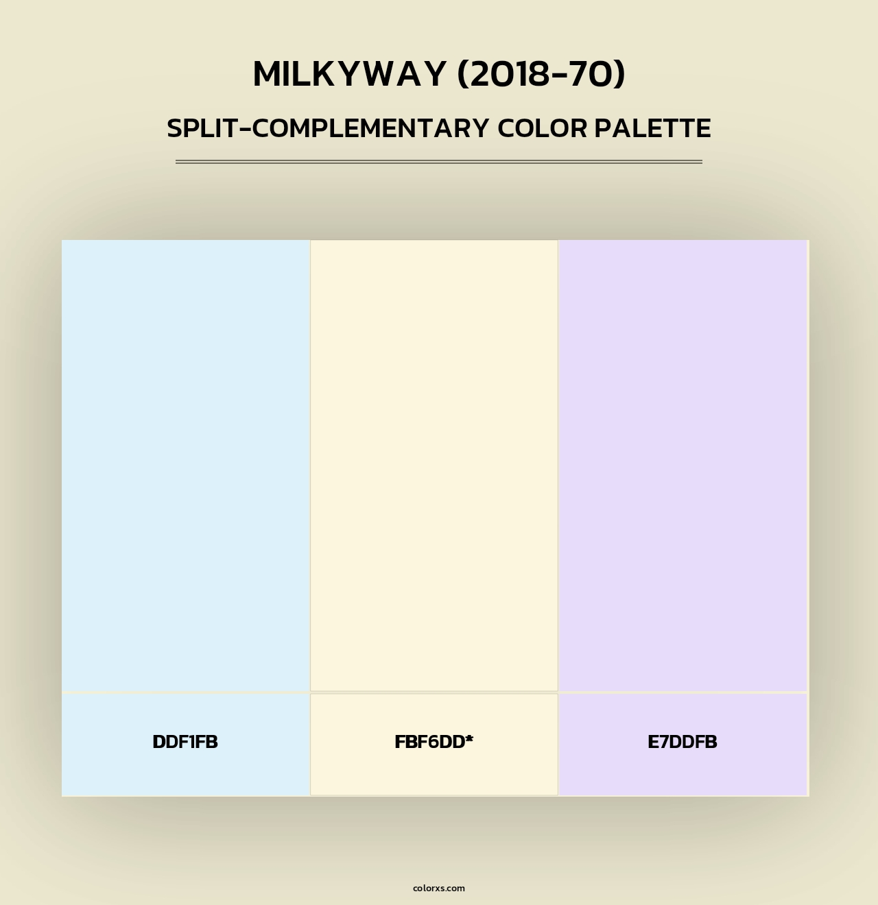 Milkyway (2018-70) - Split-Complementary Color Palette