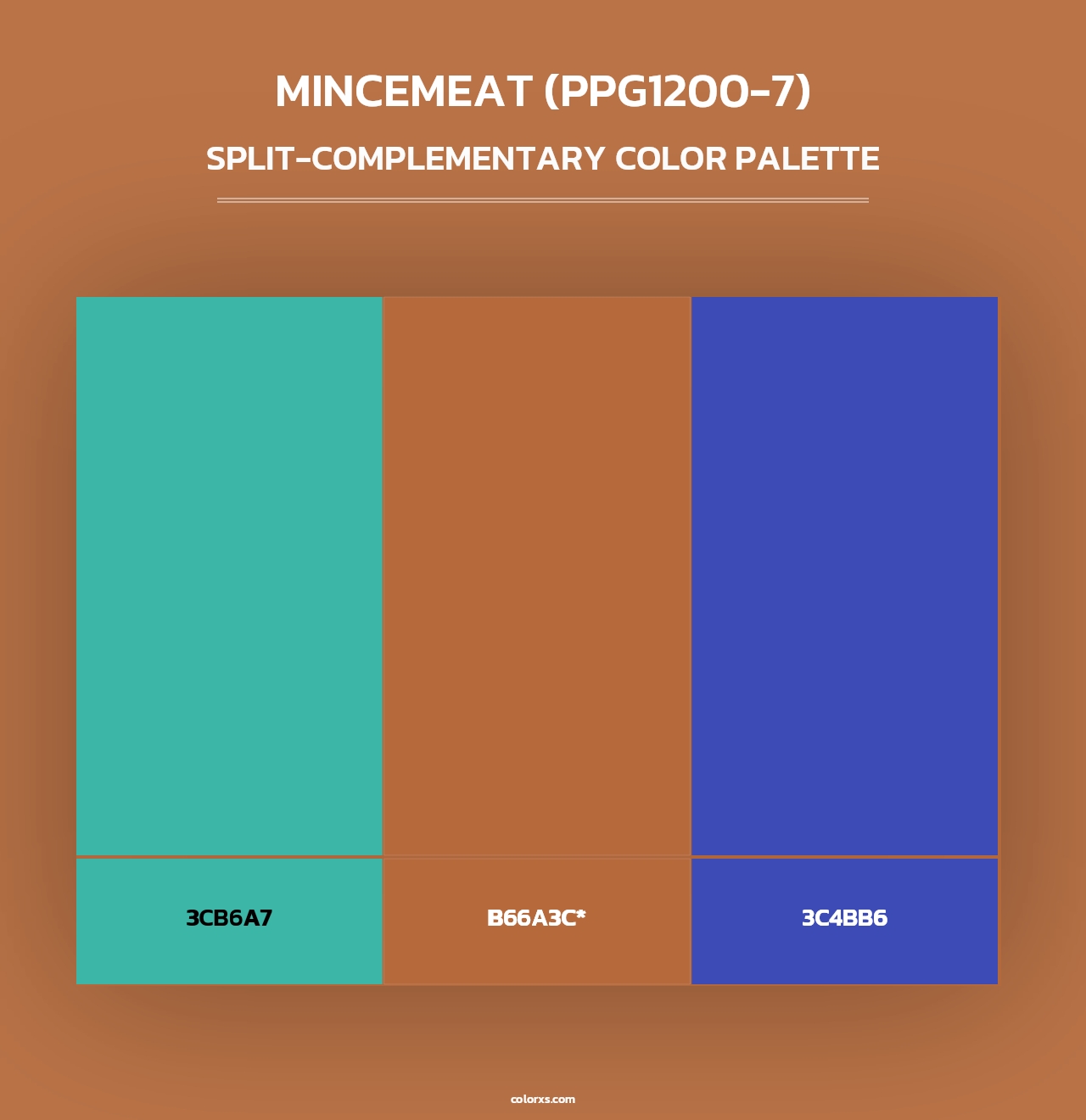 Mincemeat (PPG1200-7) - Split-Complementary Color Palette