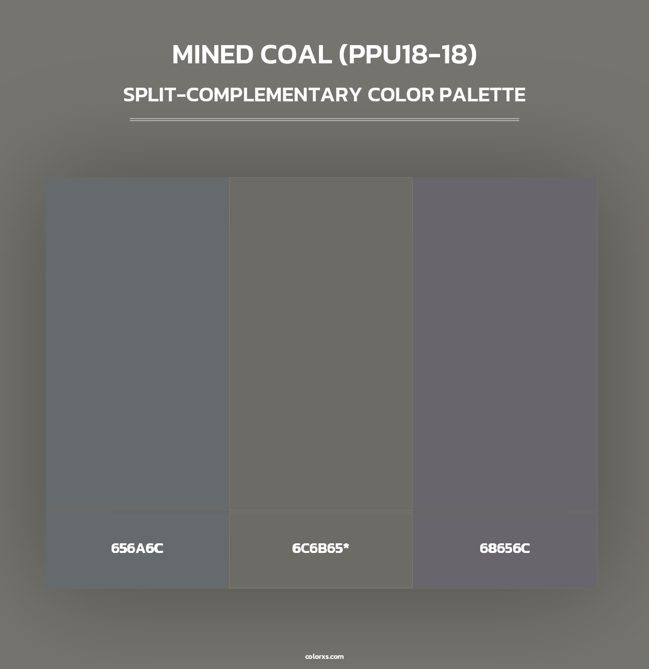 Mined Coal (PPU18-18) - Split-Complementary Color Palette