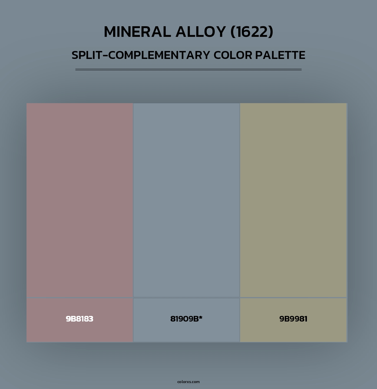 Mineral Alloy (1622) - Split-Complementary Color Palette