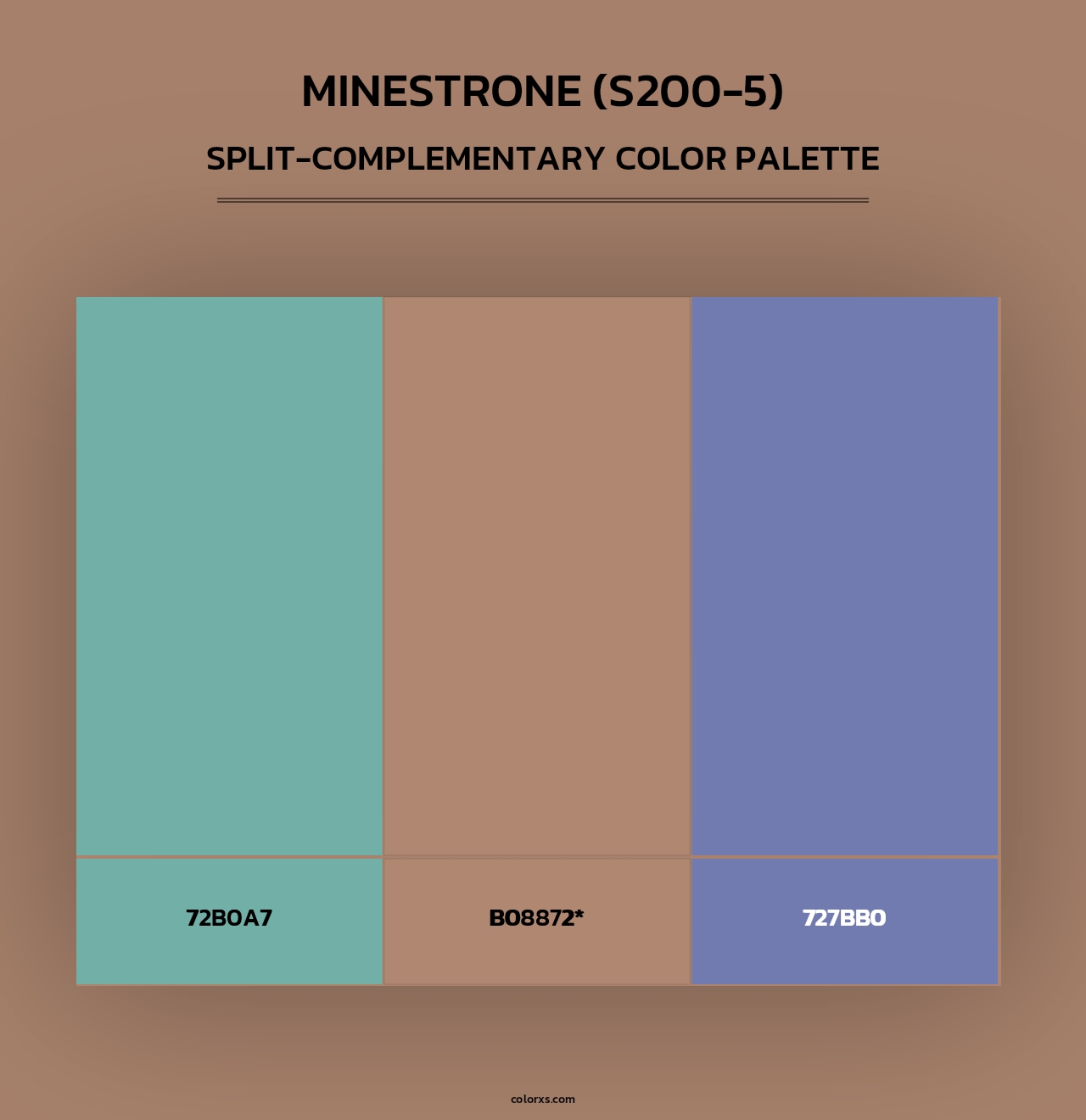 Minestrone (S200-5) - Split-Complementary Color Palette