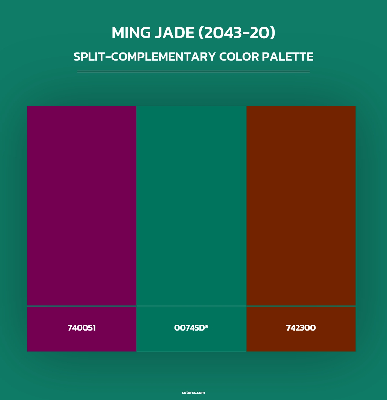 Ming Jade (2043-20) - Split-Complementary Color Palette