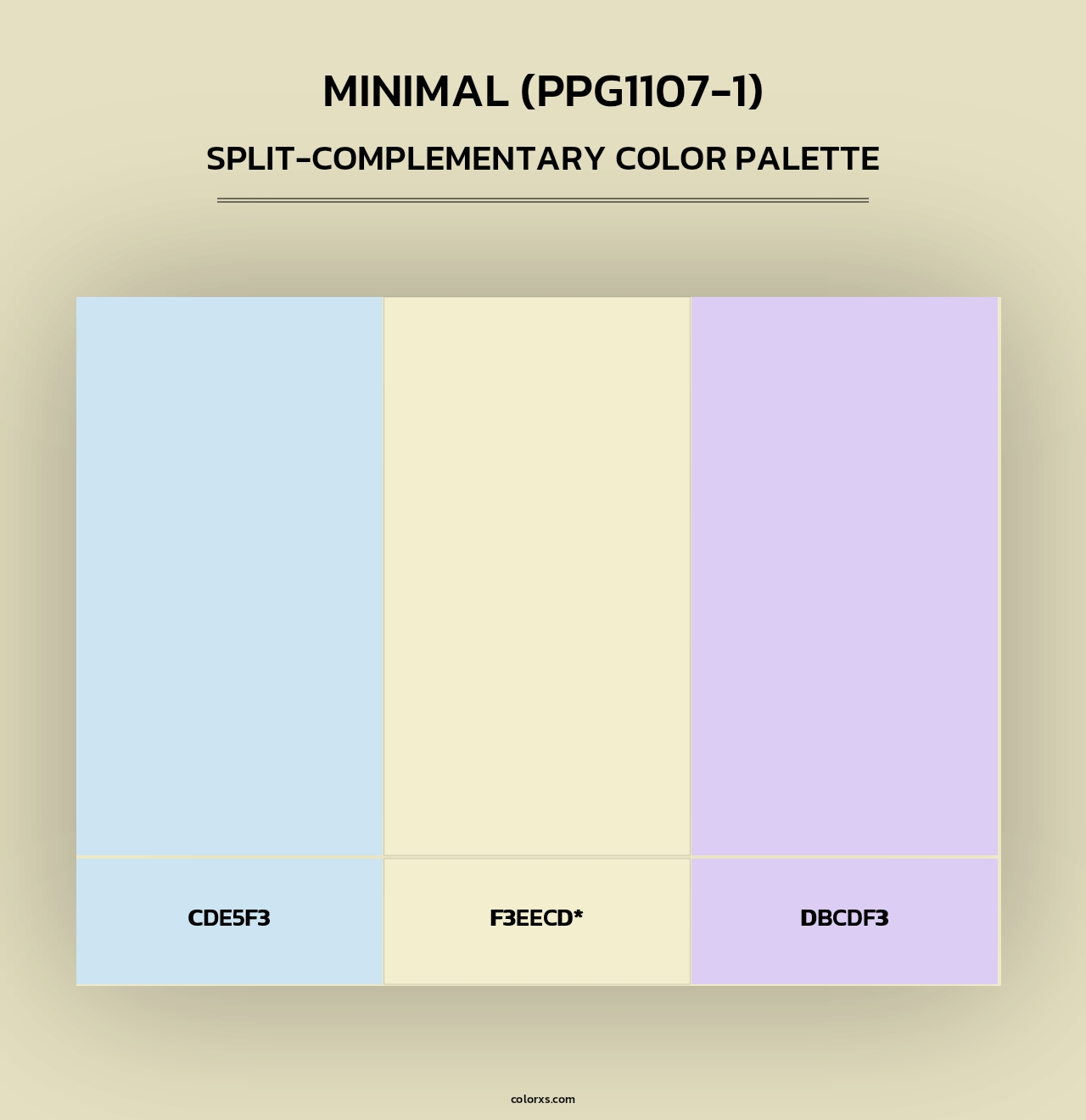 Minimal (PPG1107-1) - Split-Complementary Color Palette