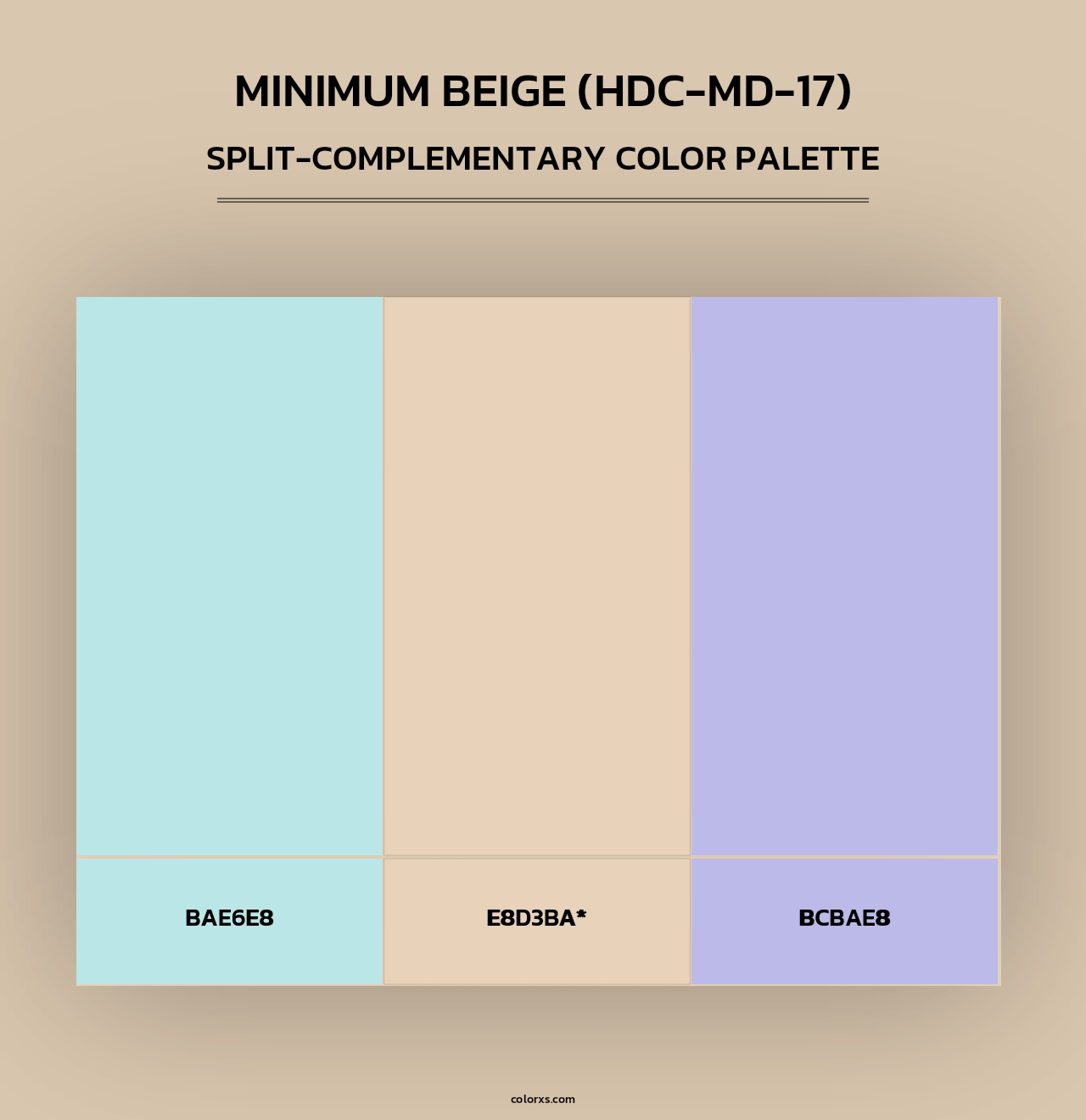 Minimum Beige (HDC-MD-17) - Split-Complementary Color Palette