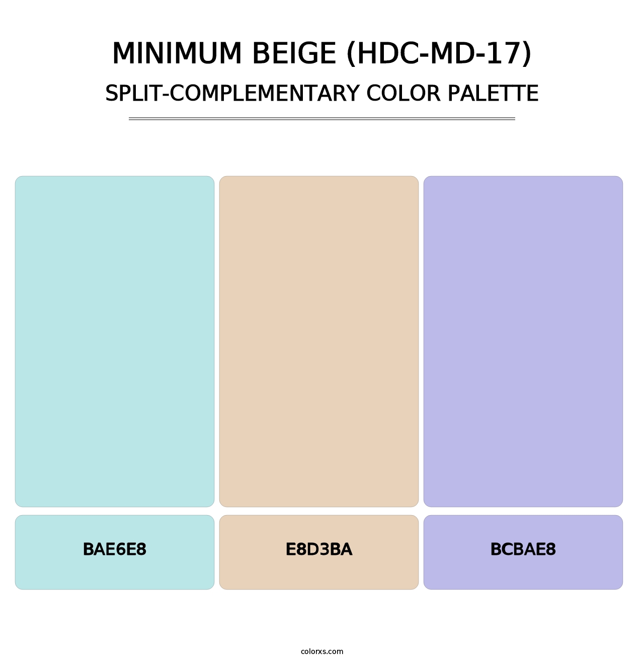 Minimum Beige (HDC-MD-17) - Split-Complementary Color Palette