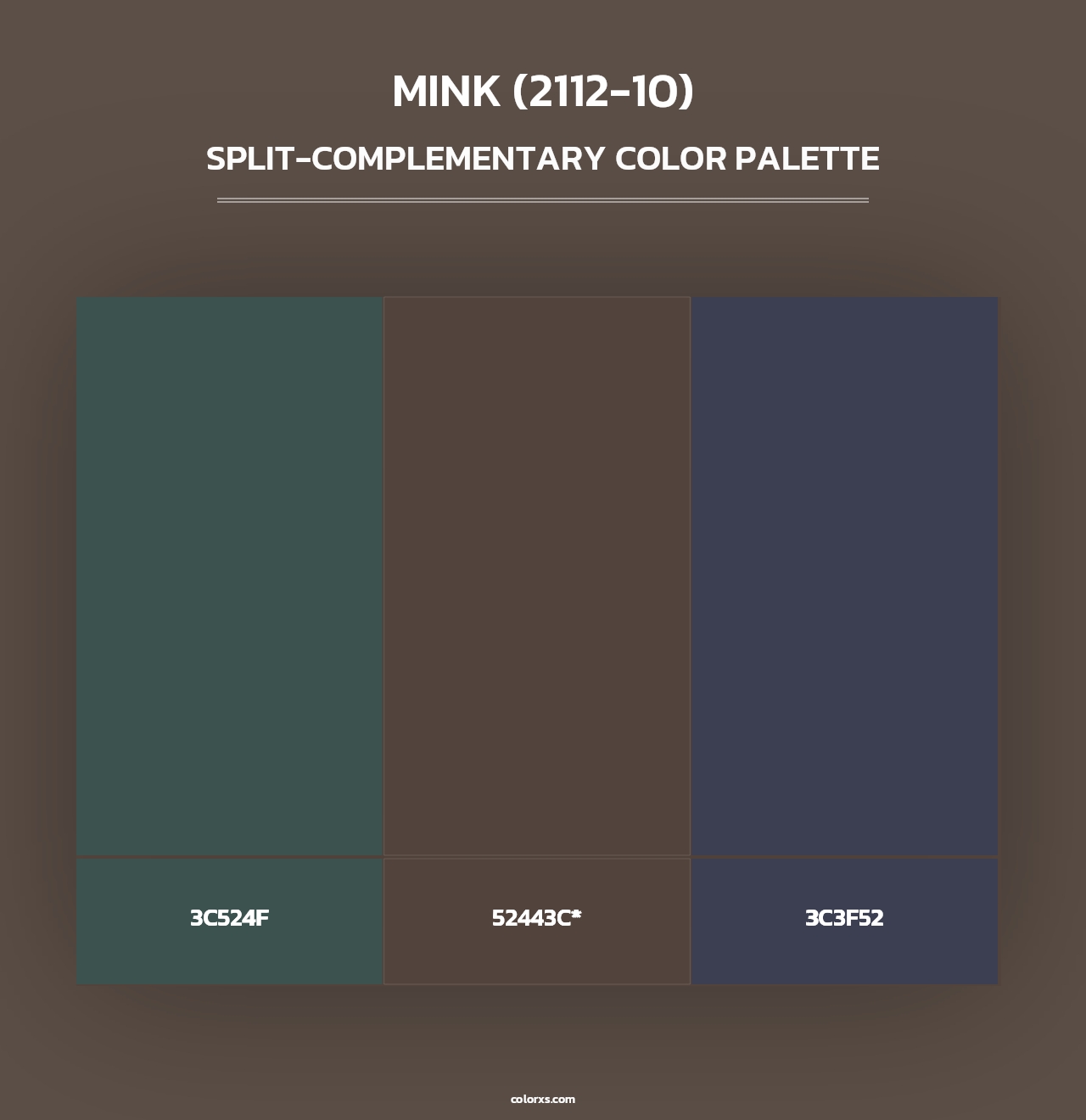 Mink (2112-10) - Split-Complementary Color Palette