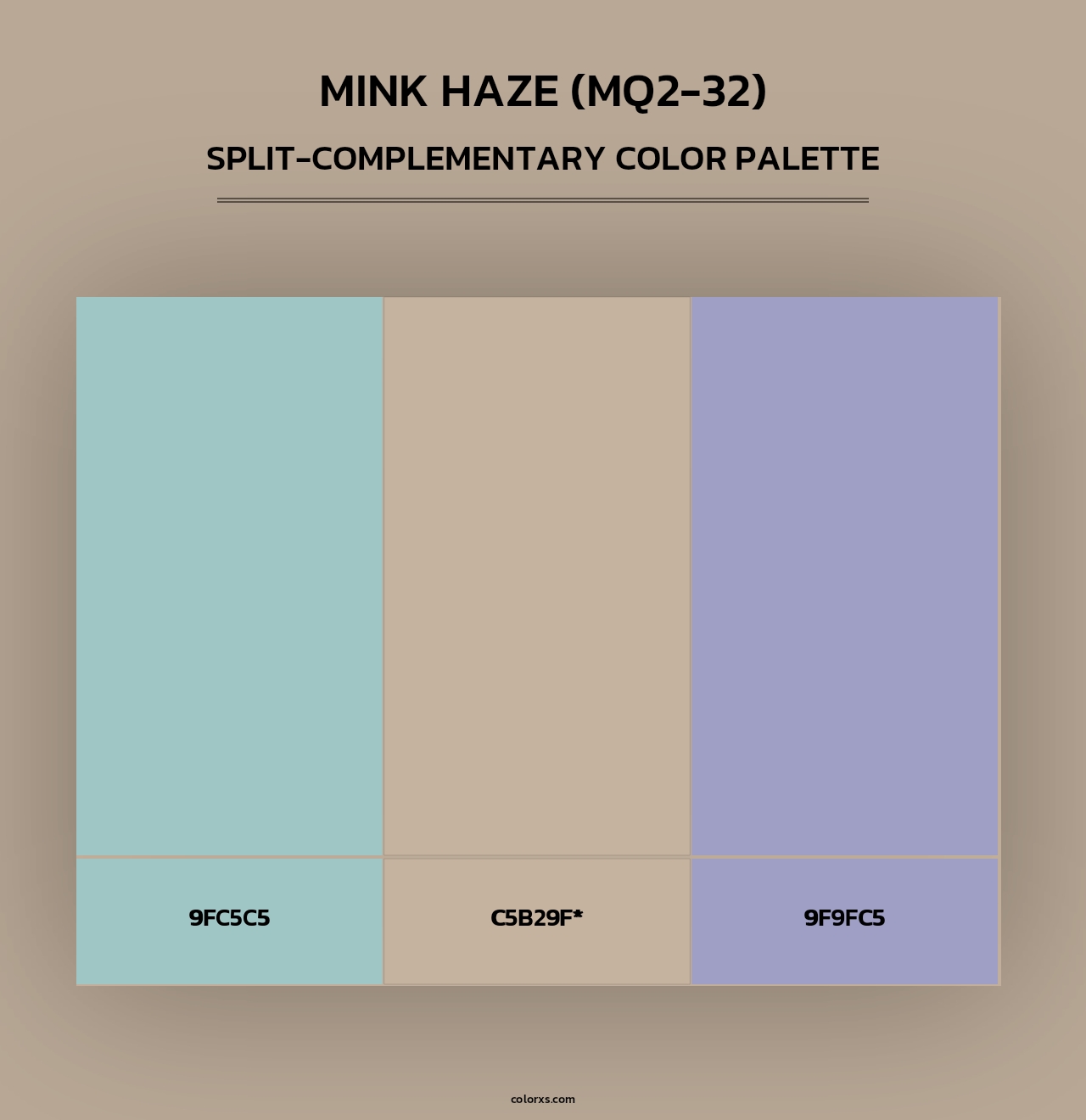 Mink Haze (MQ2-32) - Split-Complementary Color Palette