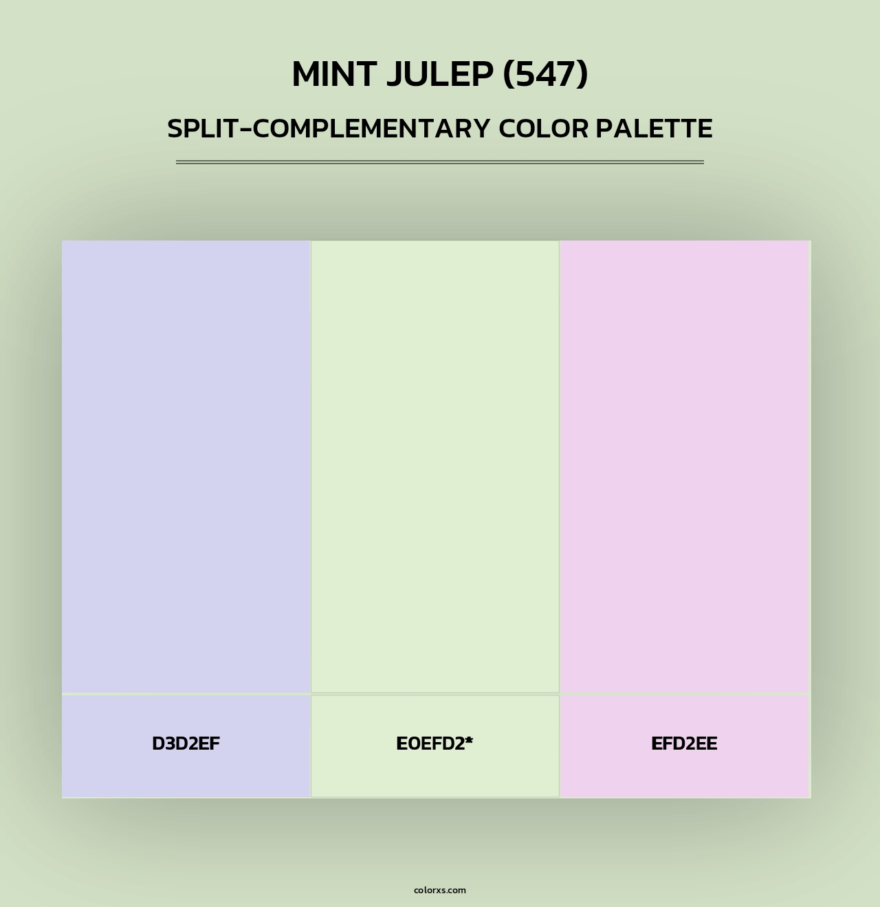 Mint Julep (547) - Split-Complementary Color Palette