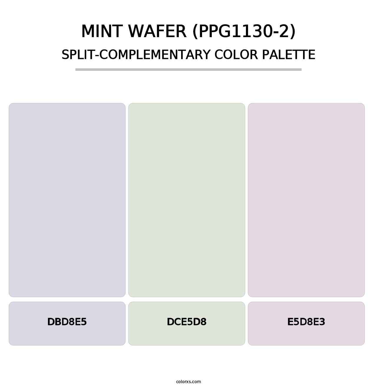 Mint Wafer (PPG1130-2) - Split-Complementary Color Palette