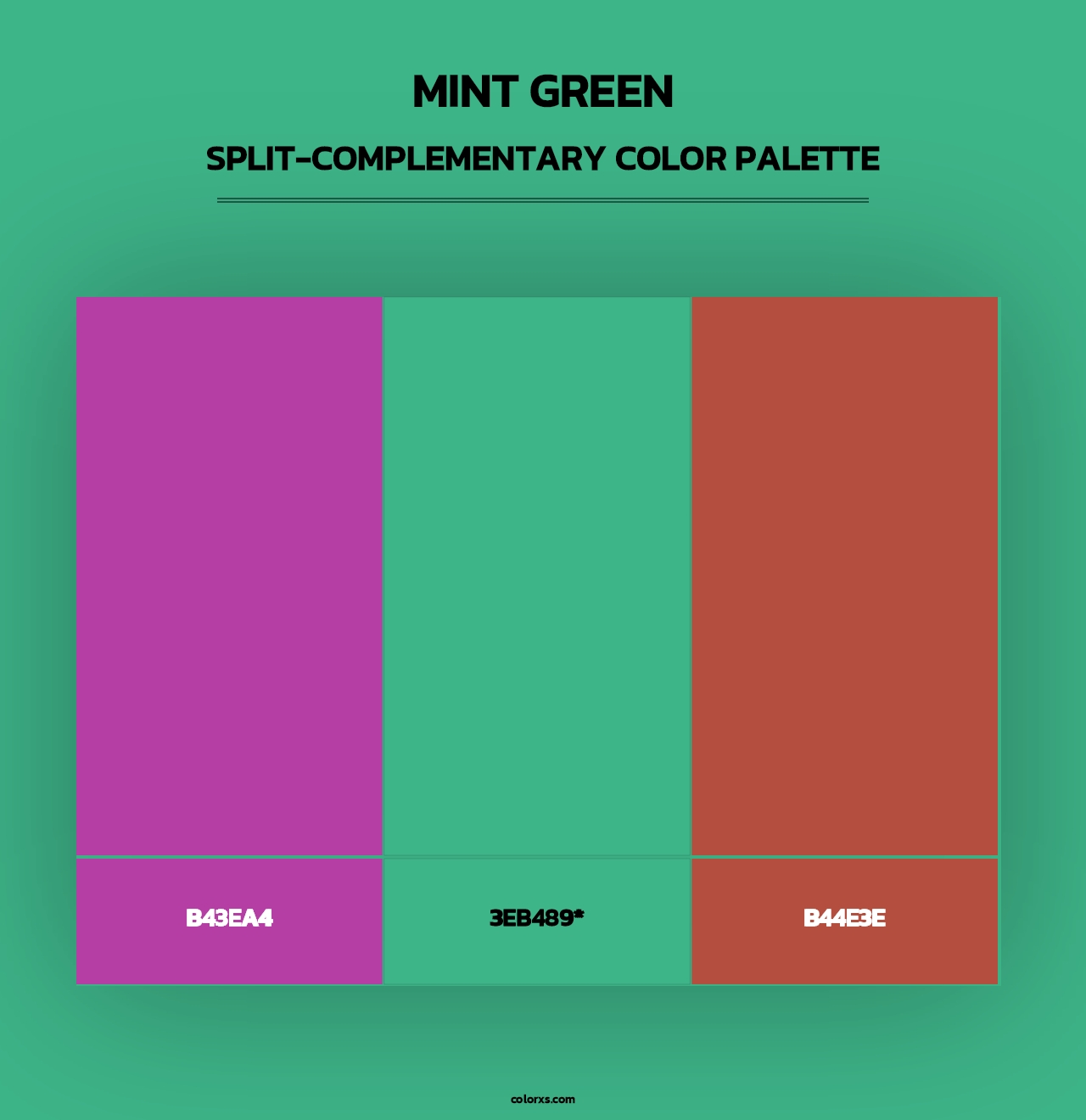 Mint Green - Split-Complementary Color Palette