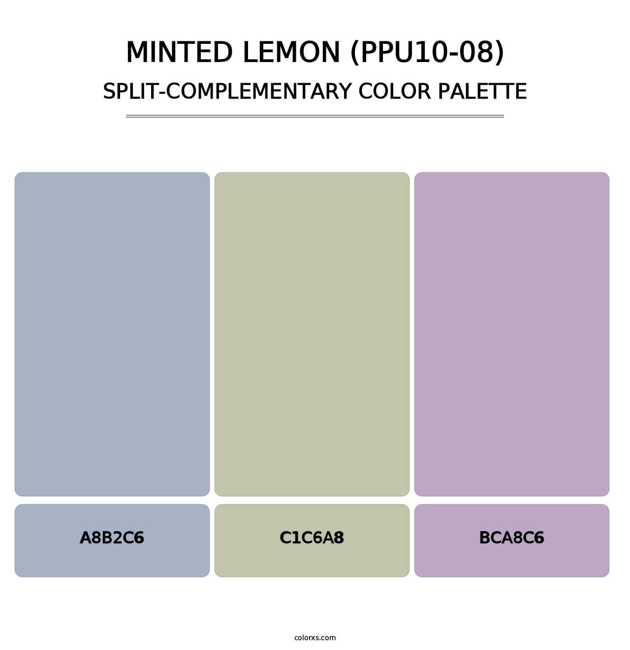 Minted Lemon (PPU10-08) - Split-Complementary Color Palette