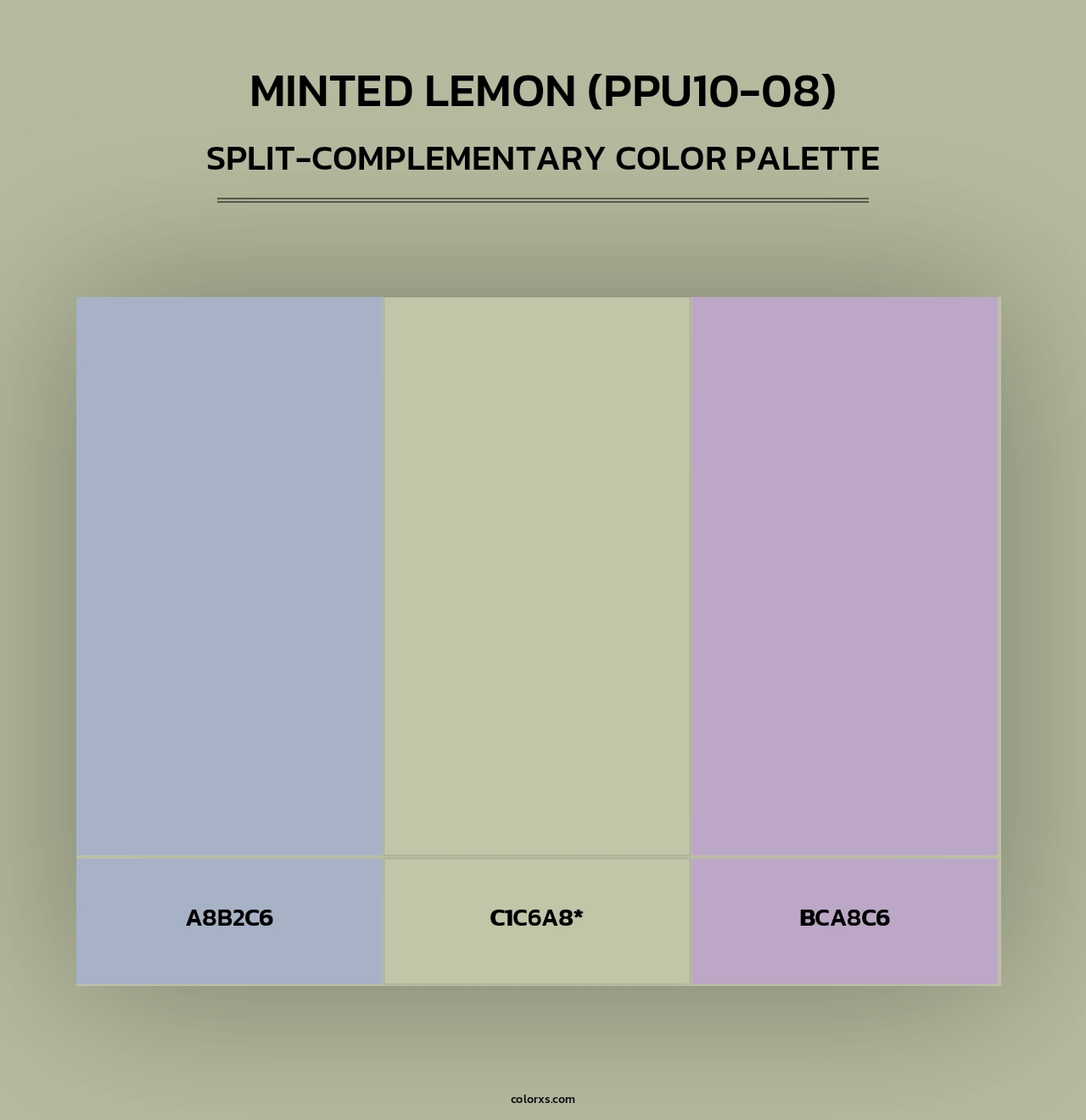 Minted Lemon (PPU10-08) - Split-Complementary Color Palette