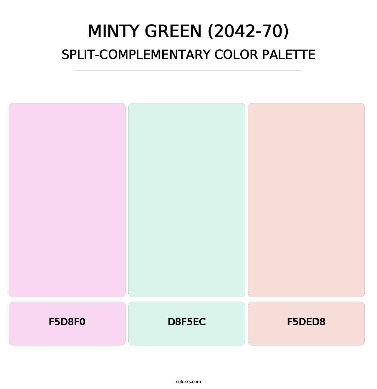 Minty Green (2042-70) - Split-Complementary Color Palette