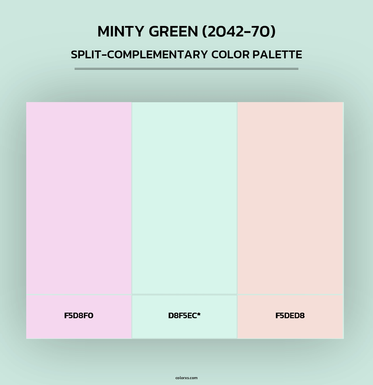 Minty Green (2042-70) - Split-Complementary Color Palette