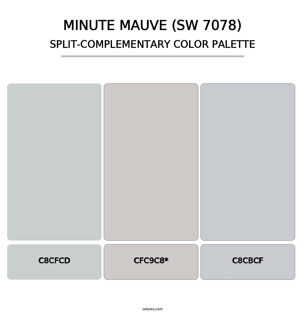 Minute Mauve (SW 7078) - Split-Complementary Color Palette
