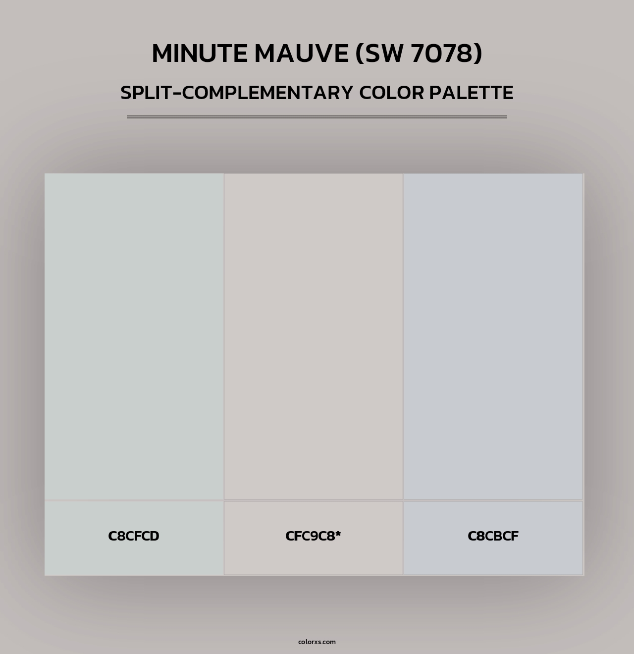 Minute Mauve (SW 7078) - Split-Complementary Color Palette