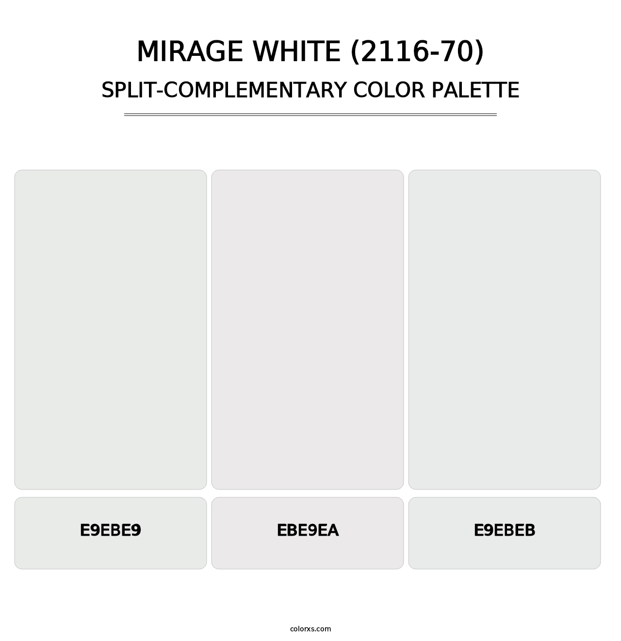 Mirage White (2116-70) - Split-Complementary Color Palette