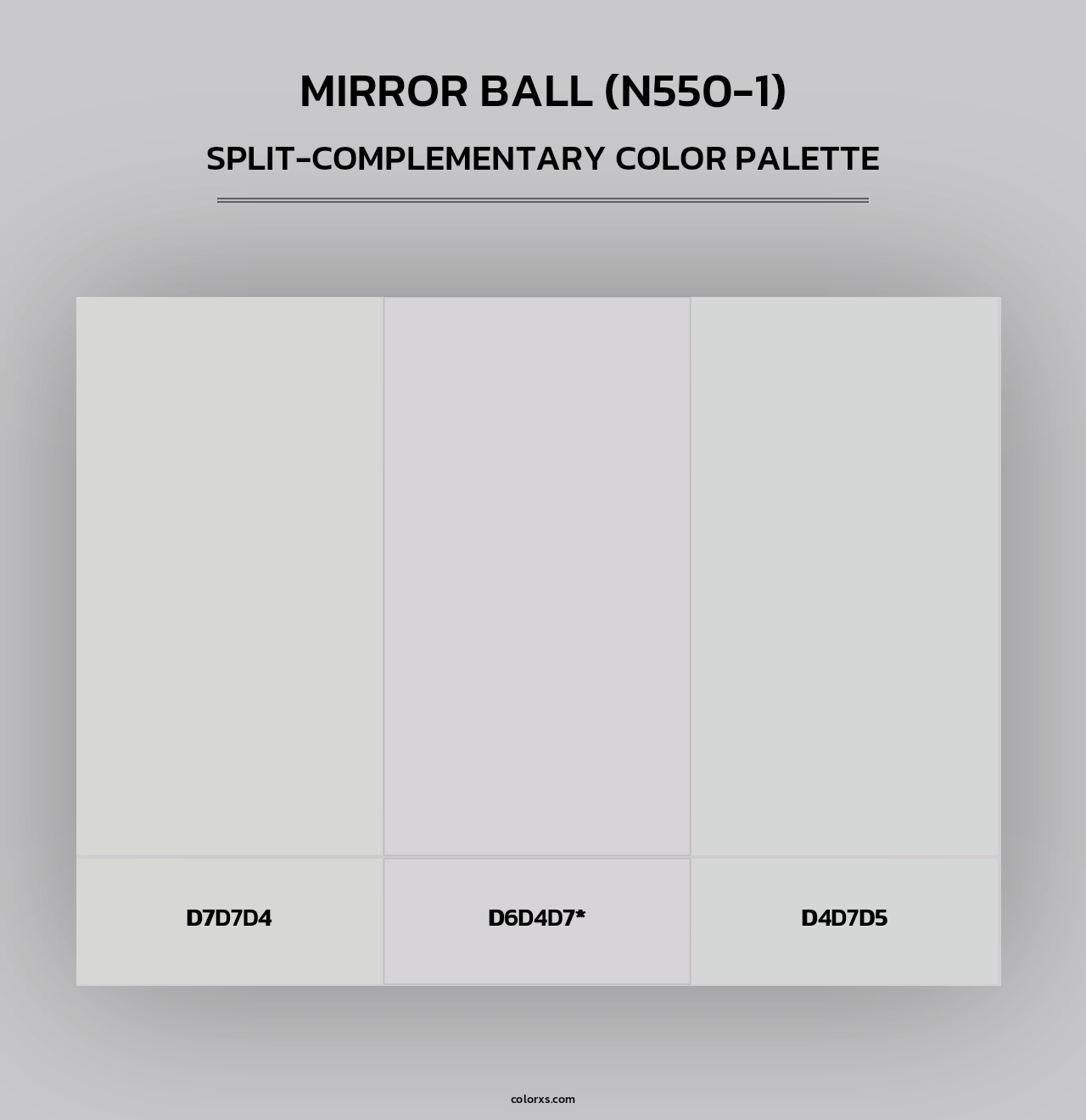 Mirror Ball (N550-1) - Split-Complementary Color Palette