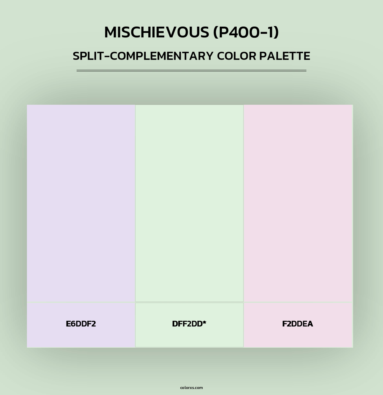 Mischievous (P400-1) - Split-Complementary Color Palette