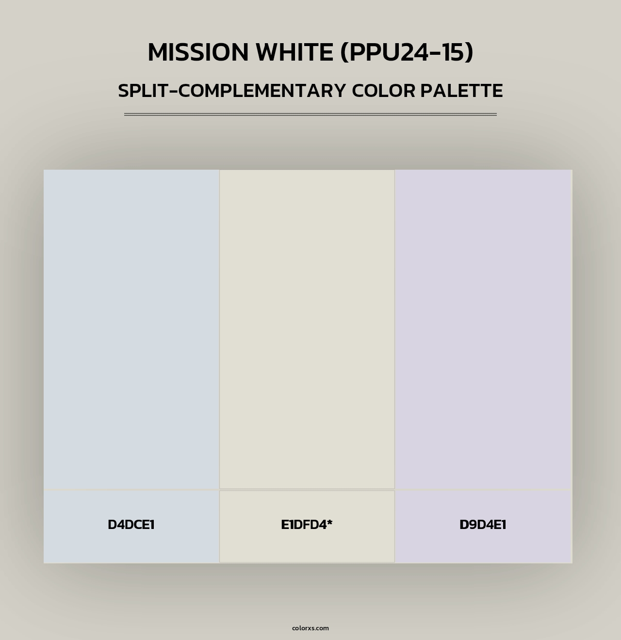 Mission White (PPU24-15) - Split-Complementary Color Palette