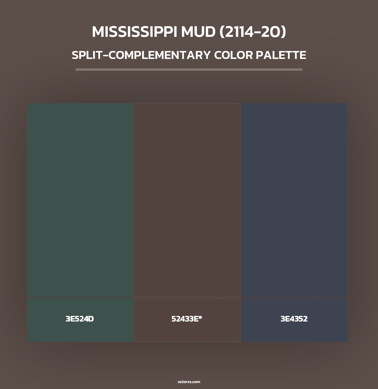 Mississippi Mud (2114-20) - Split-Complementary Color Palette
