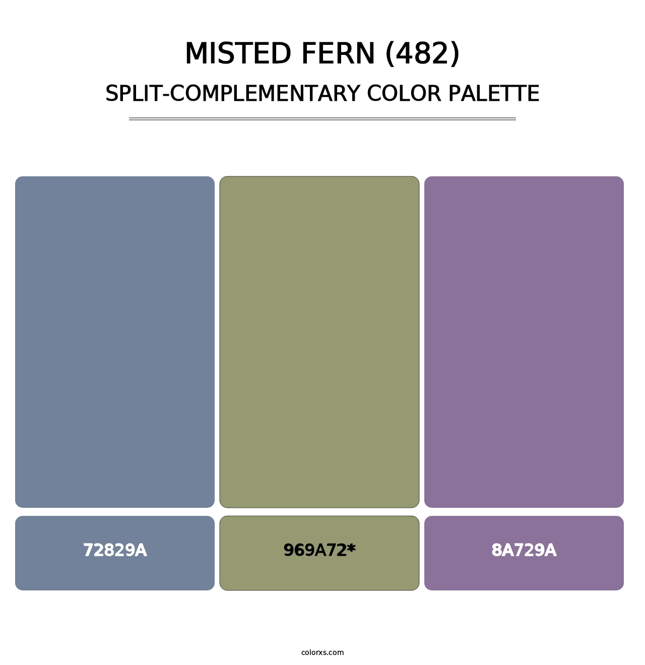Misted Fern (482) - Split-Complementary Color Palette