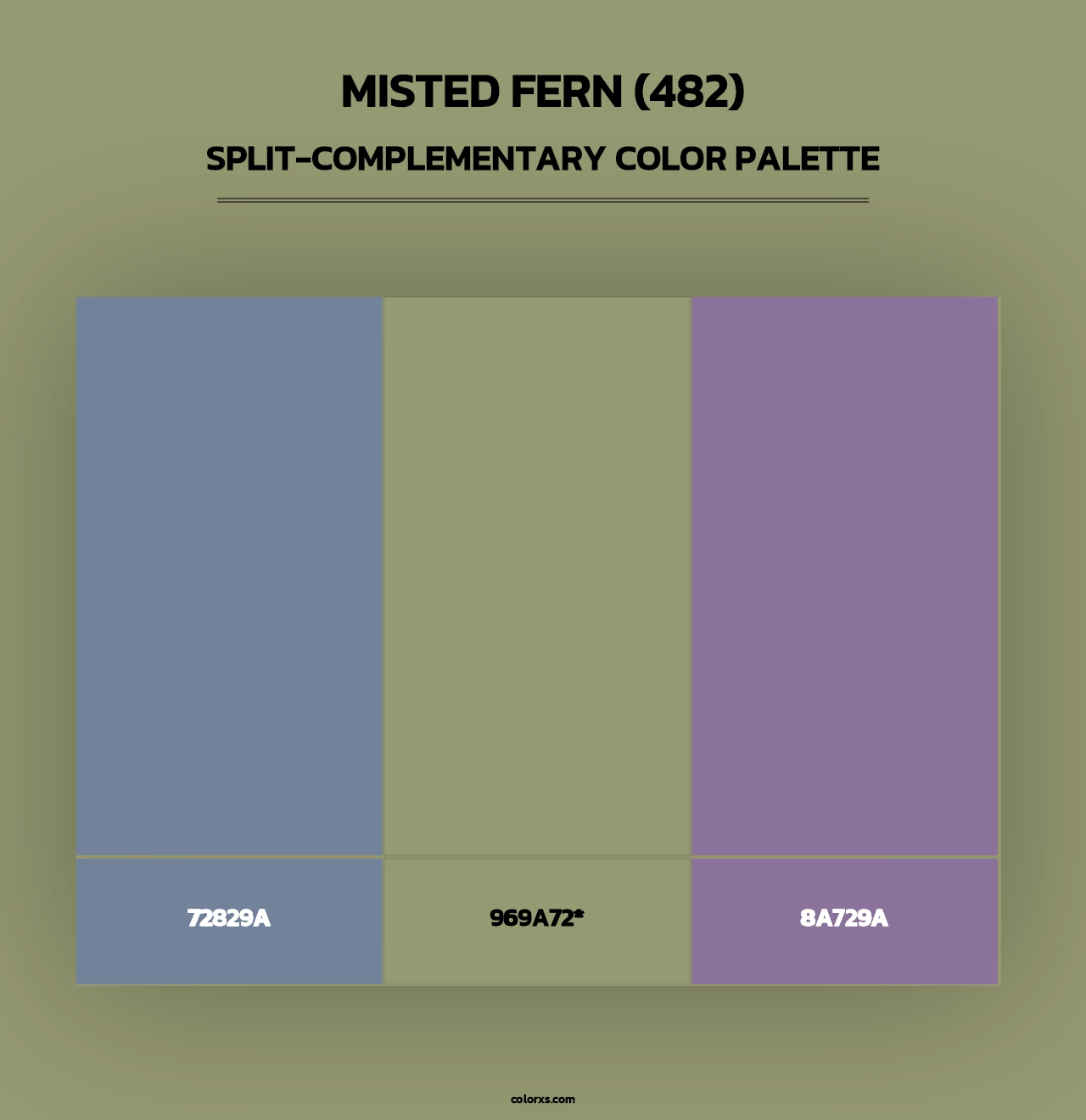 Misted Fern (482) - Split-Complementary Color Palette
