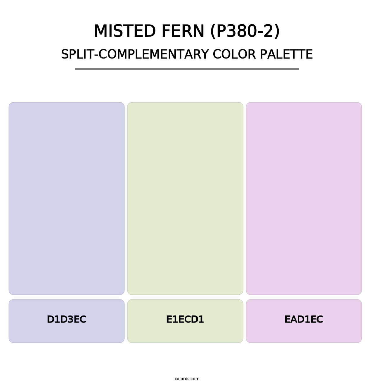 Misted Fern (P380-2) - Split-Complementary Color Palette