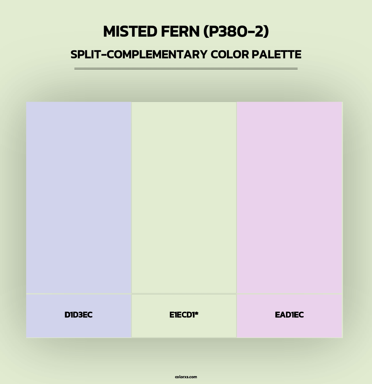 Misted Fern (P380-2) - Split-Complementary Color Palette