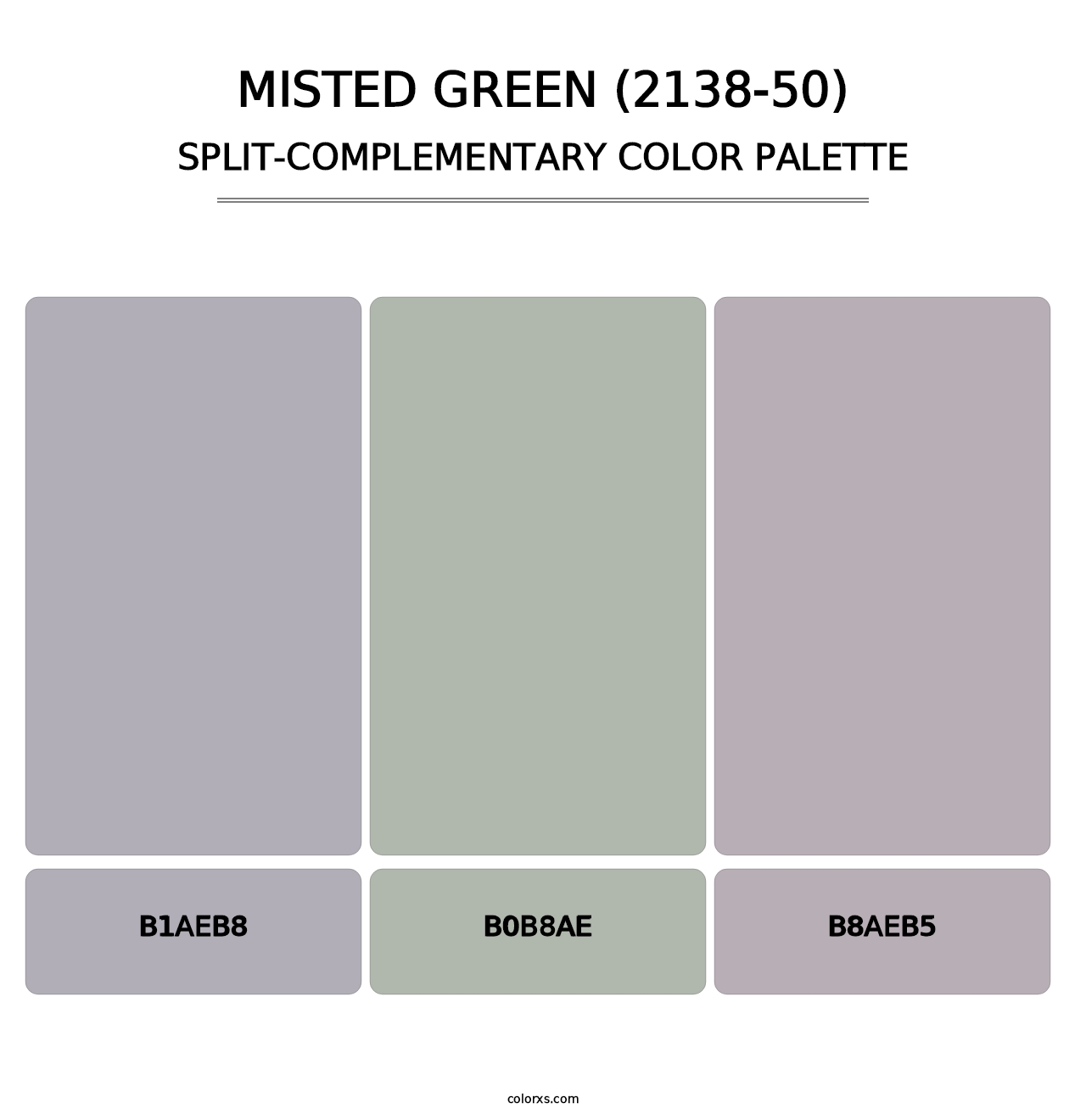 Misted Green (2138-50) - Split-Complementary Color Palette