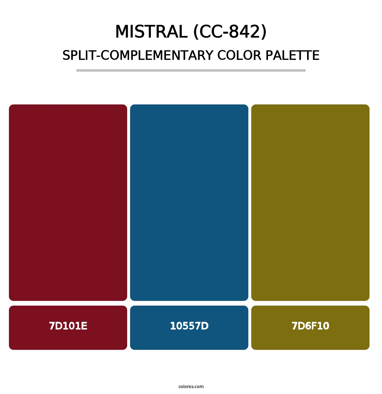 Mistral (CC-842) - Split-Complementary Color Palette