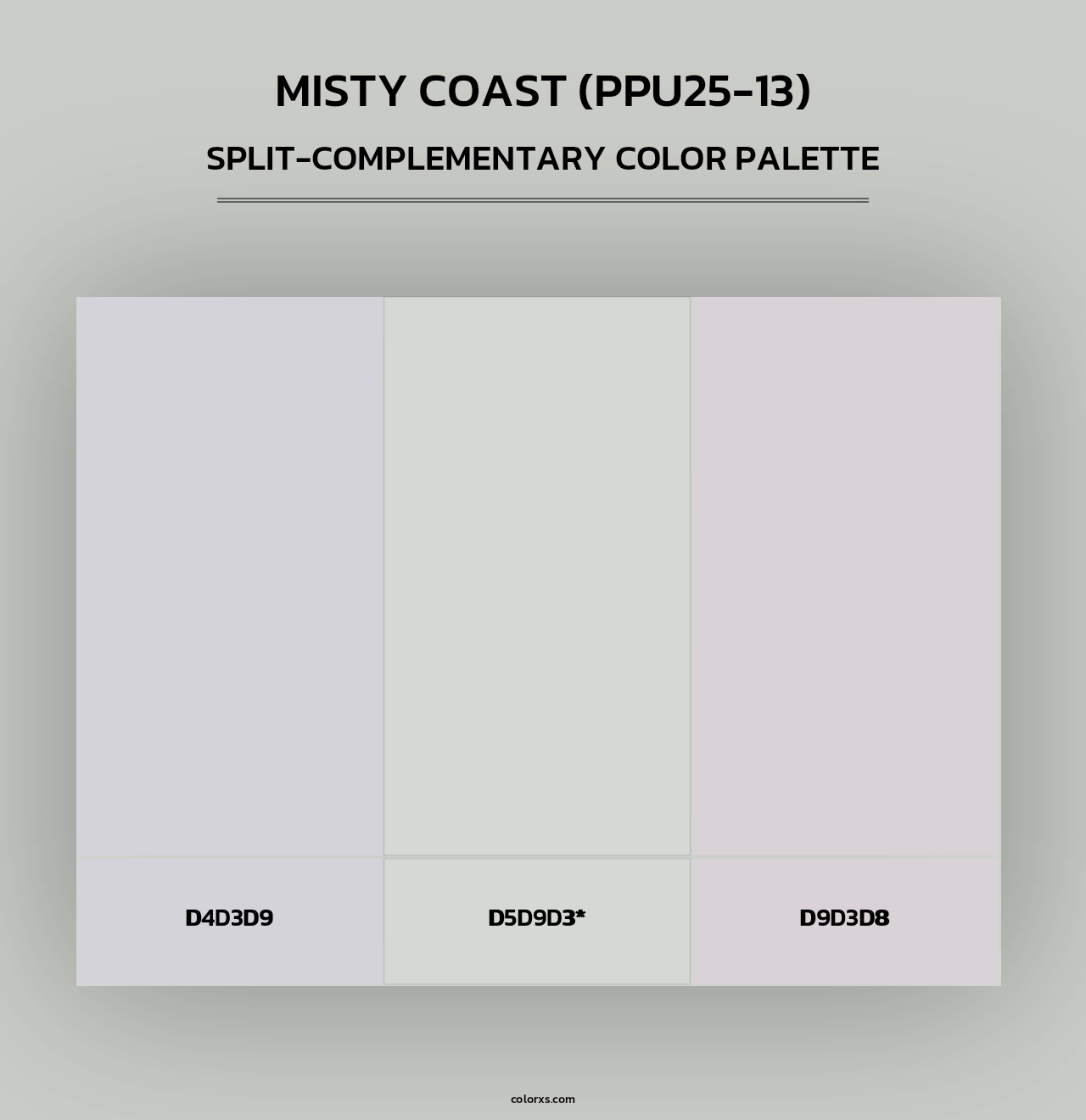 Misty Coast (PPU25-13) - Split-Complementary Color Palette