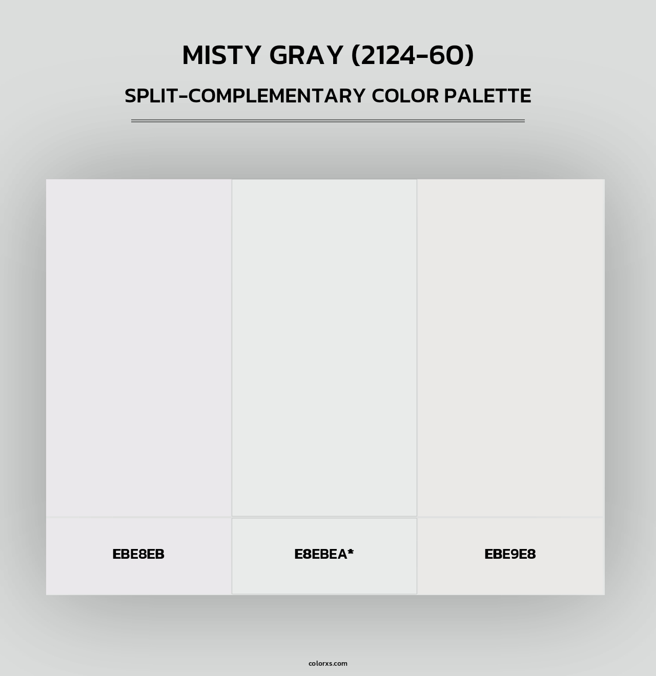 Misty Gray (2124-60) - Split-Complementary Color Palette