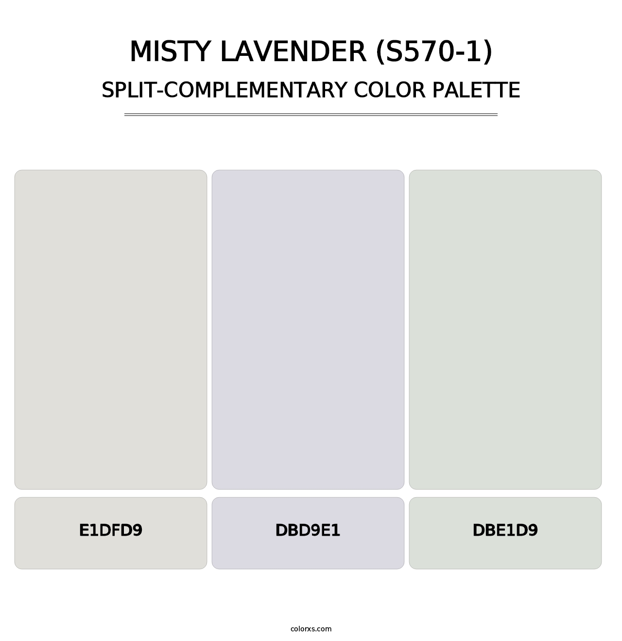 Misty Lavender (S570-1) - Split-Complementary Color Palette