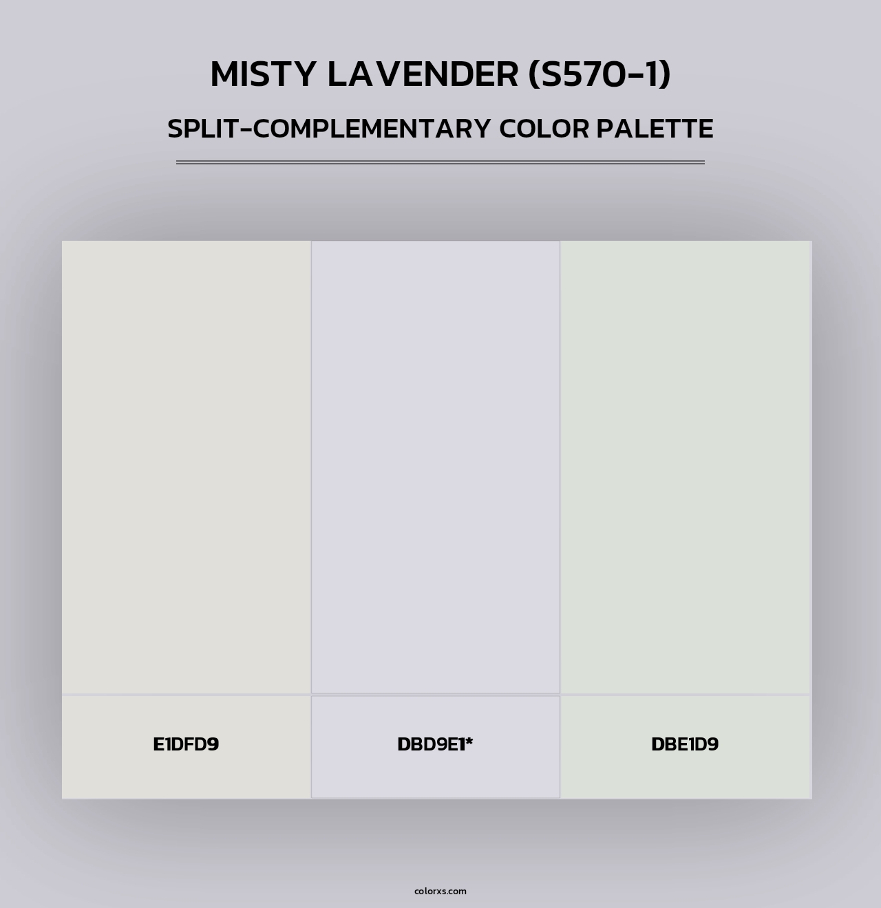 Misty Lavender (S570-1) - Split-Complementary Color Palette