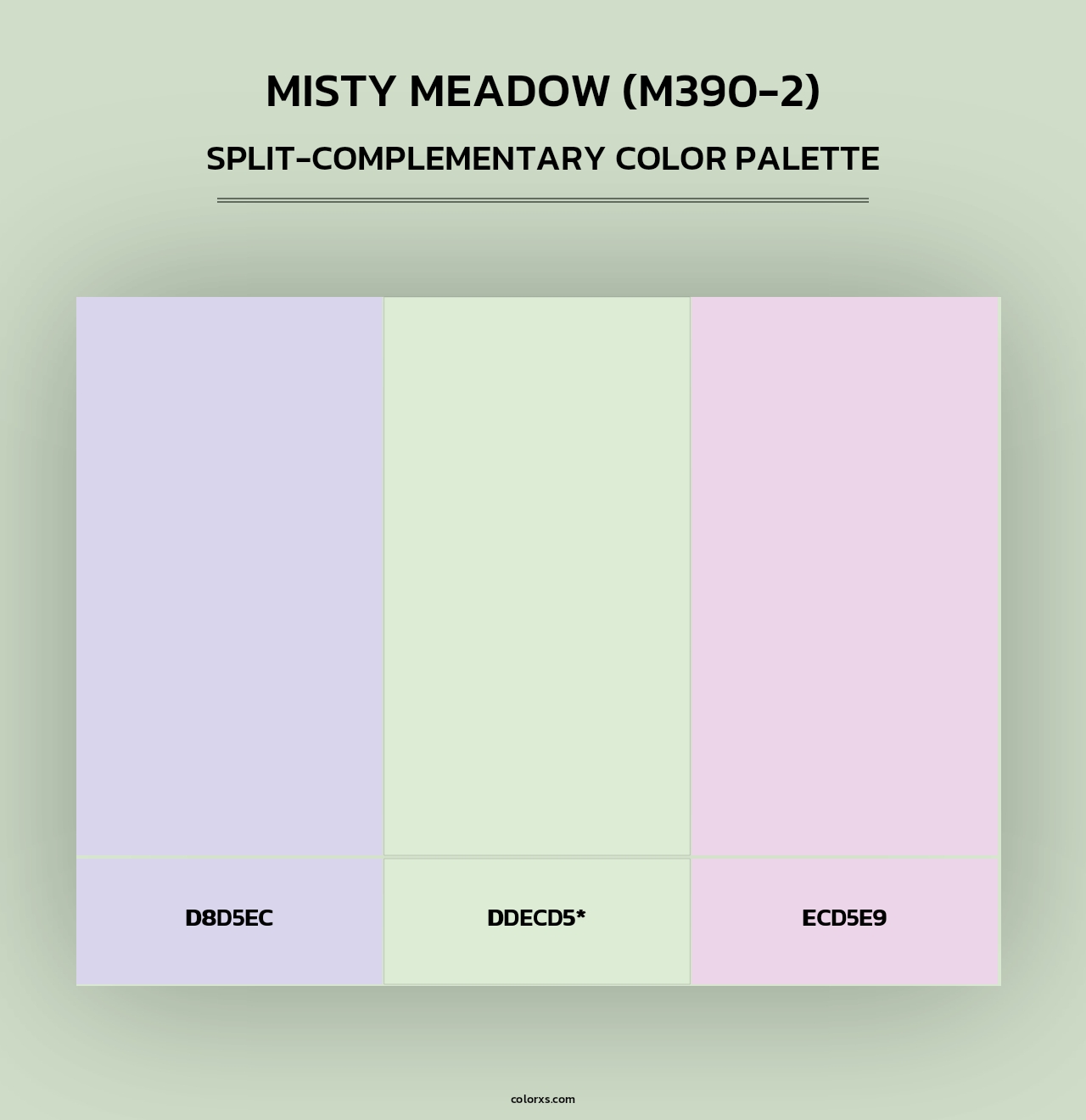 Misty Meadow (M390-2) - Split-Complementary Color Palette
