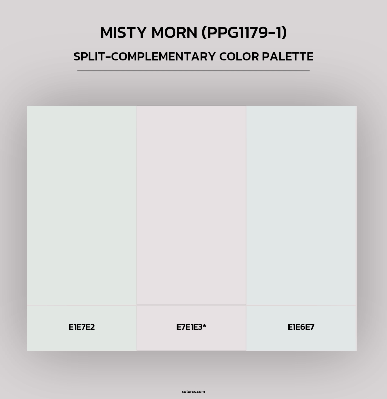 Misty Morn (PPG1179-1) - Split-Complementary Color Palette