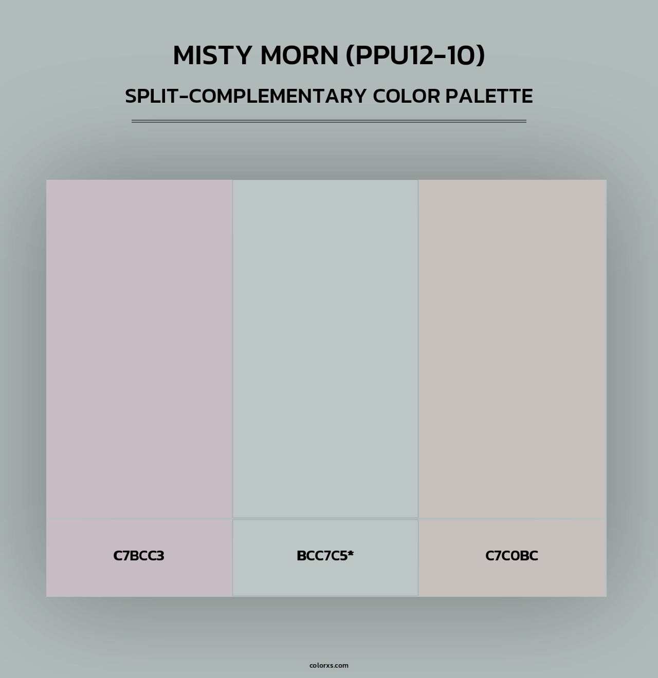 Misty Morn (PPU12-10) - Split-Complementary Color Palette