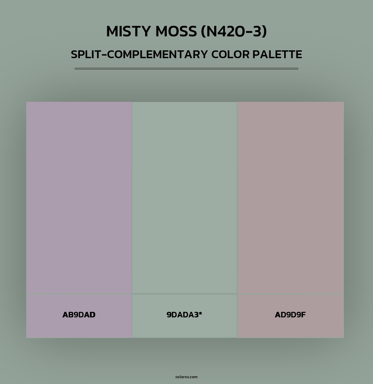 Misty Moss (N420-3) - Split-Complementary Color Palette